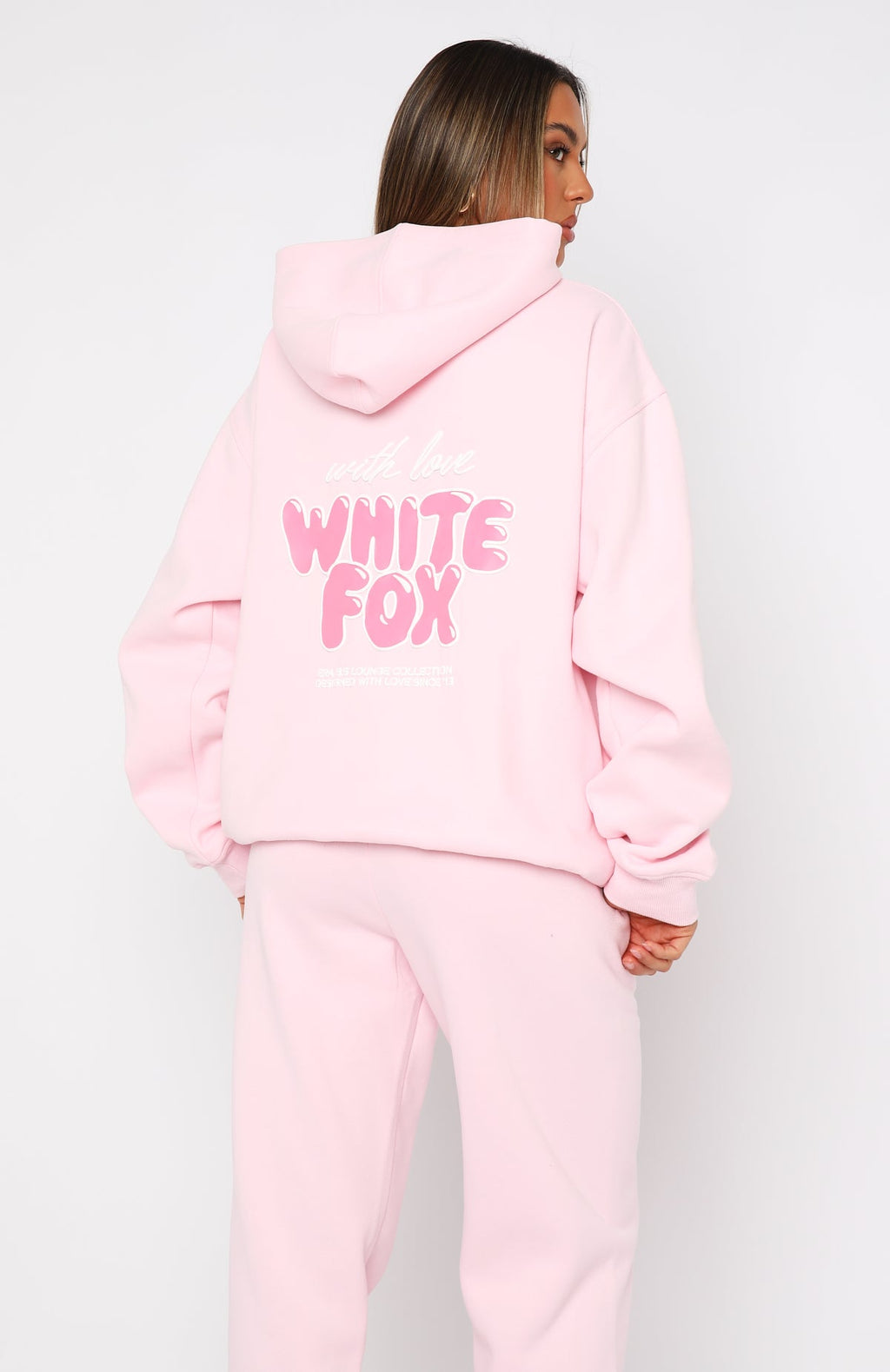With Love Always Oversized Baby Pink Hoodie