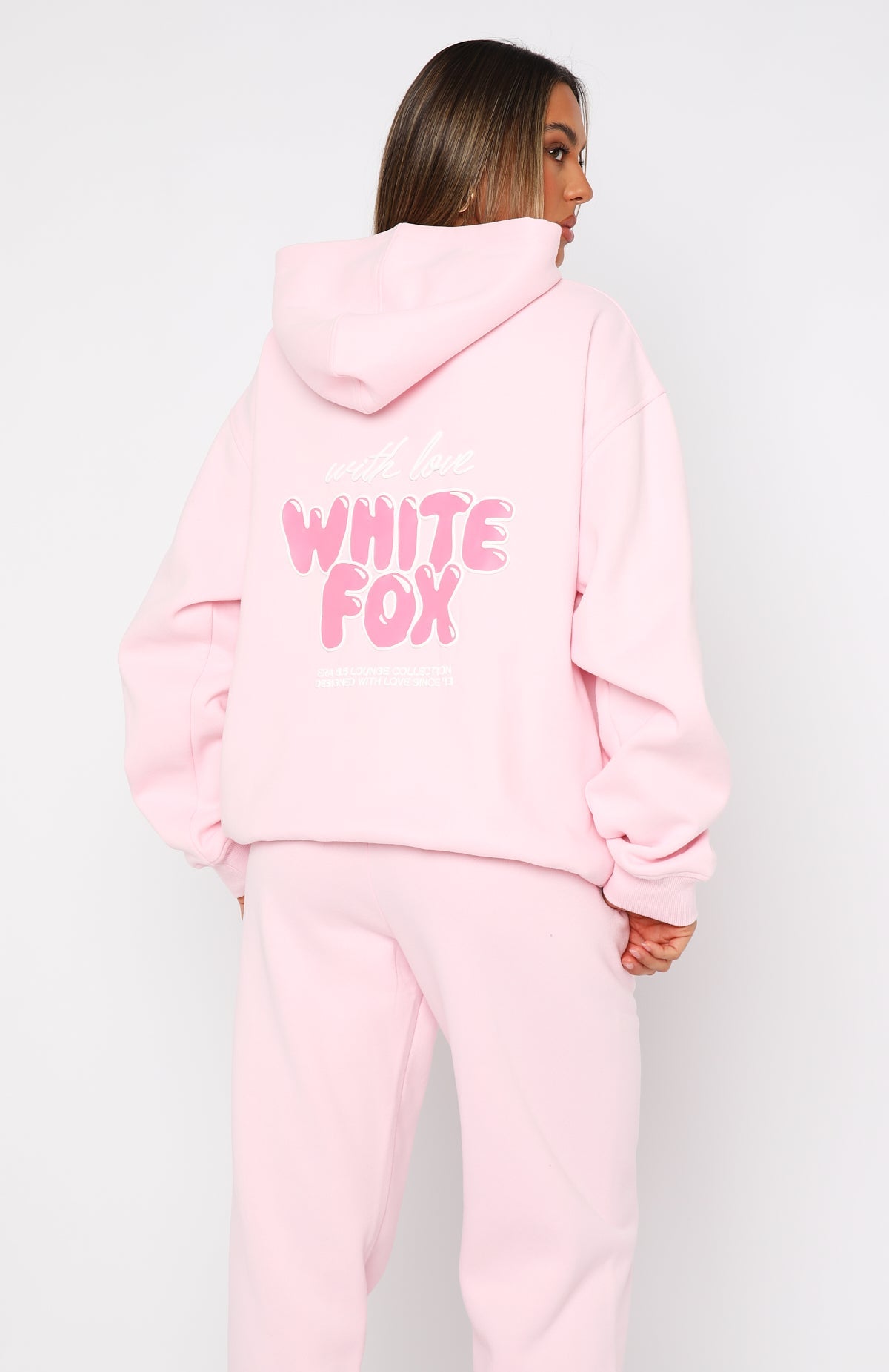 With Love Always Oversized Baby Pink Hoodie