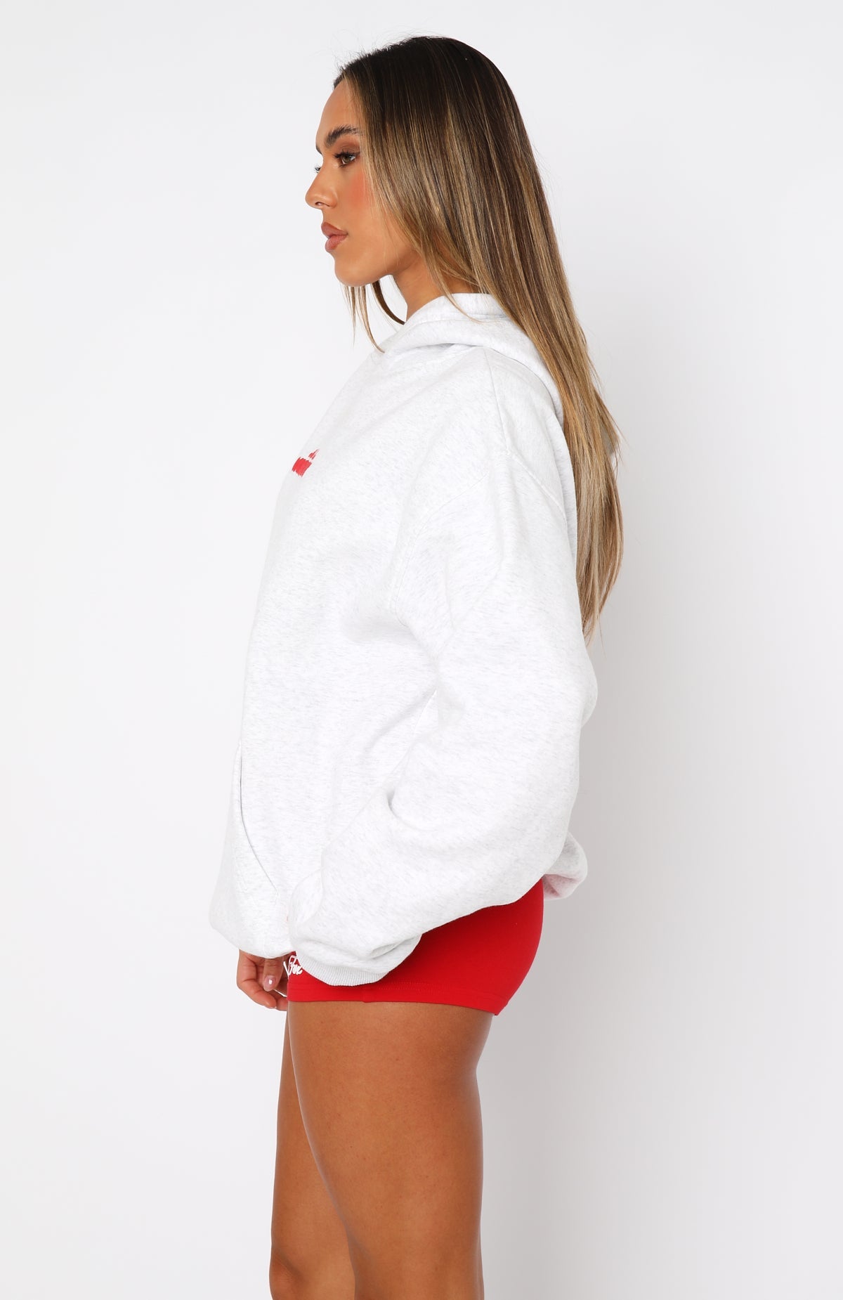 With Love Moment Oversized Grey Marle Hoodie