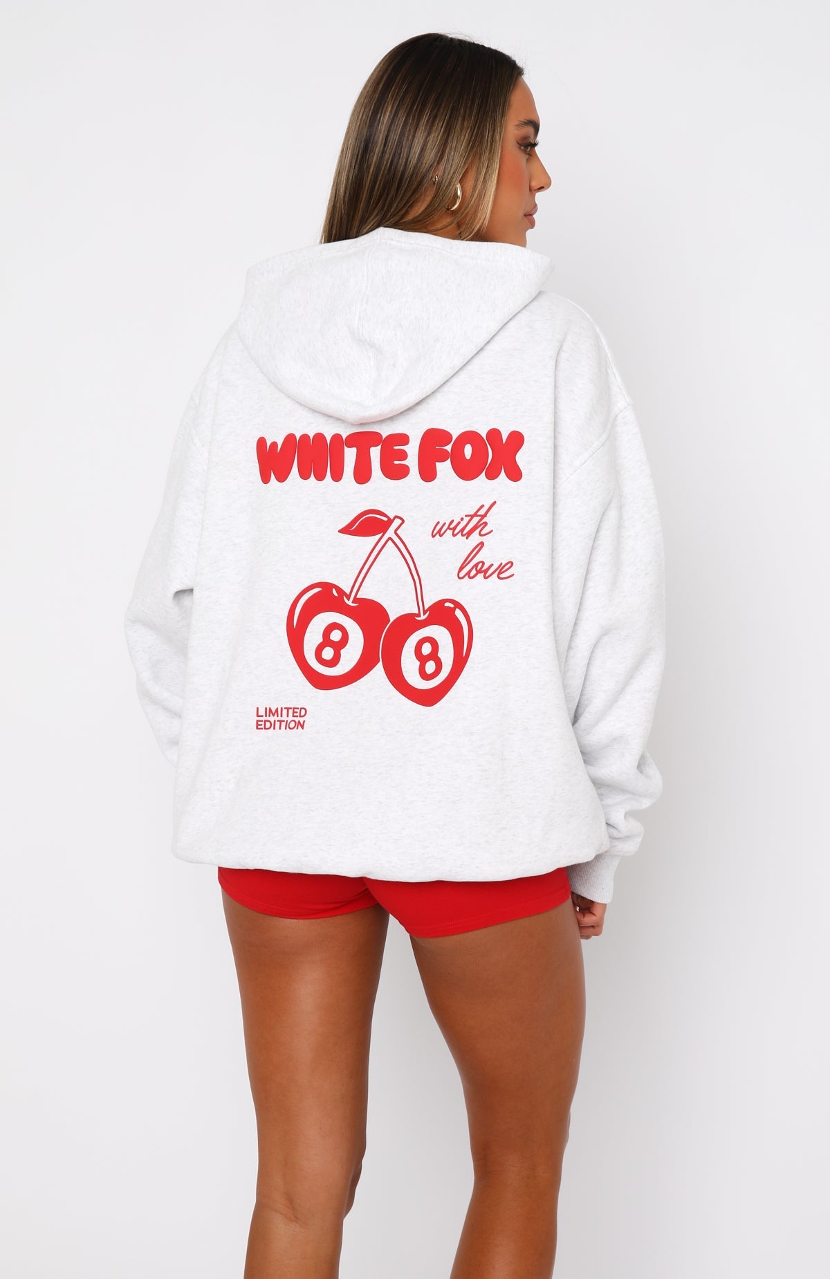 With Love Moment Oversized Grey Marle Hoodie