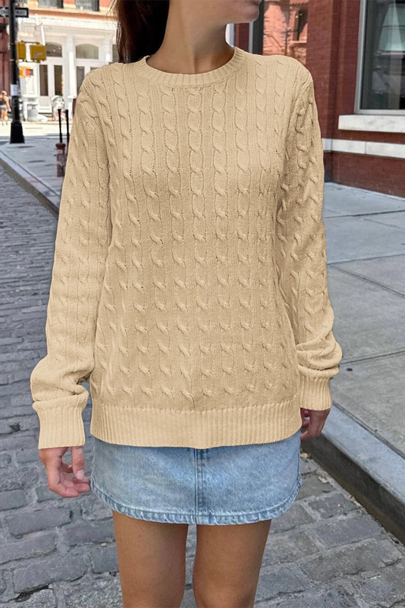 Minimal Solid Long Sleeve Sweater