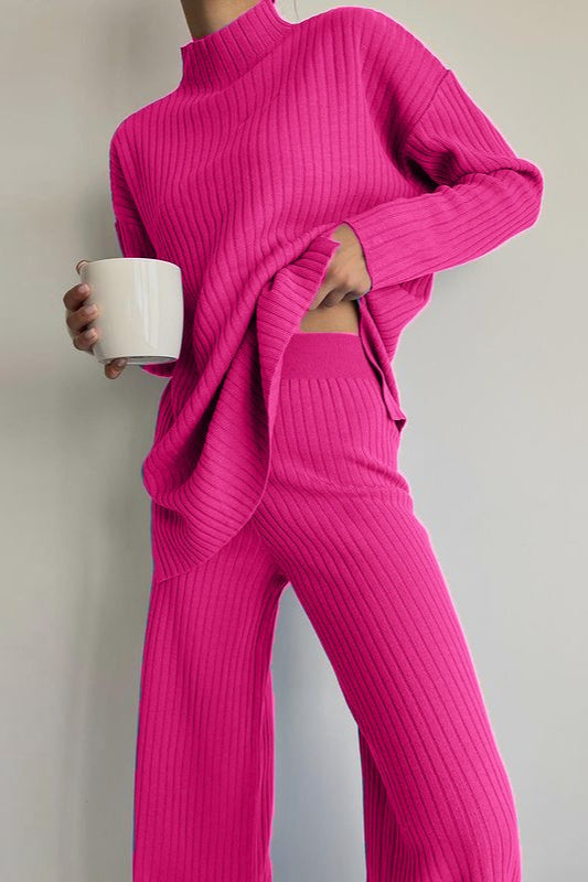 Elegant High Neck Knit Sweater