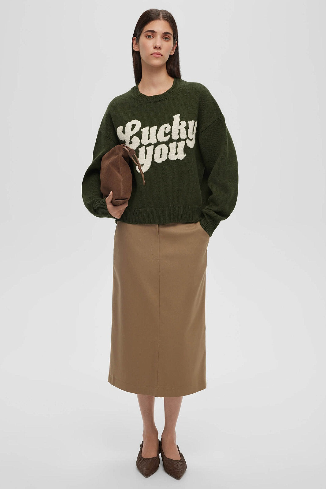 Letter Print Knit Sweater