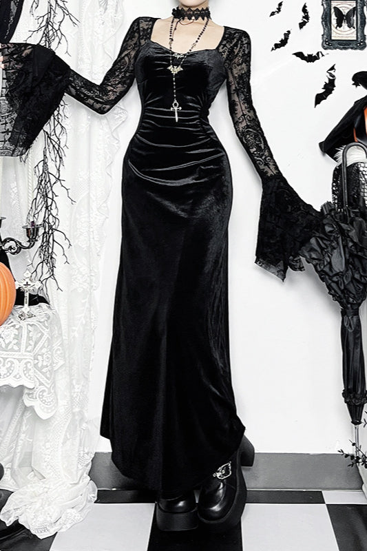 Velvet Retro Gothic Dress