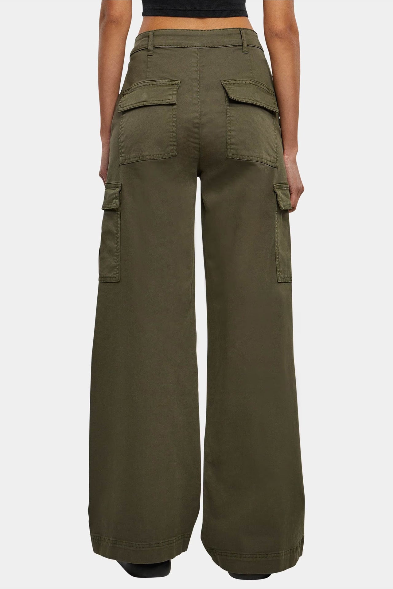 High Waist Drawstring Pocket Pant