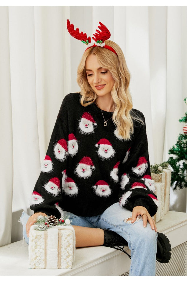 Santa Pattern Christmas Sweater