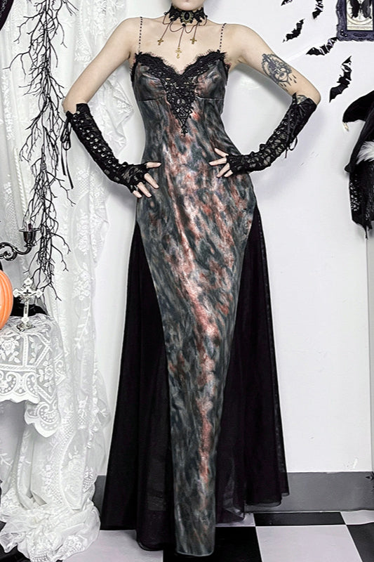 Halloween Flared Hem Gothic Dress