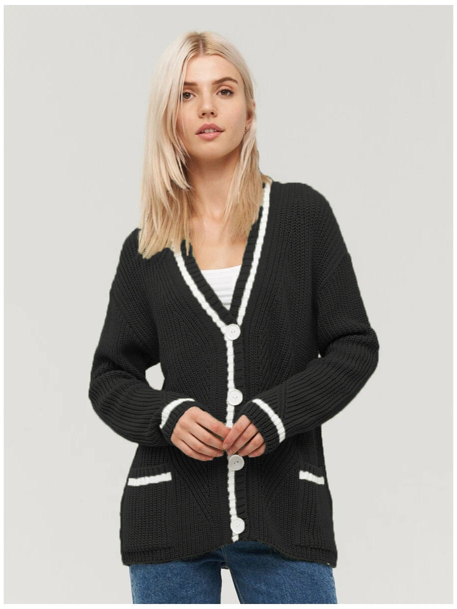 Colorblock Knitted Cardigan