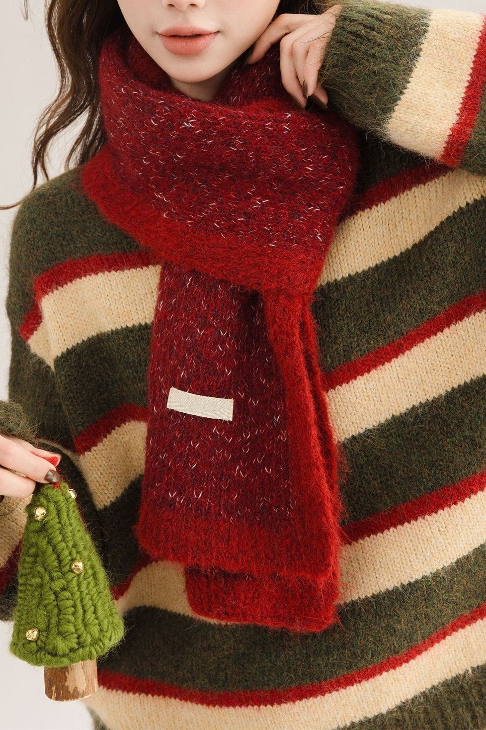 Crew Neck Patchwork Sweater