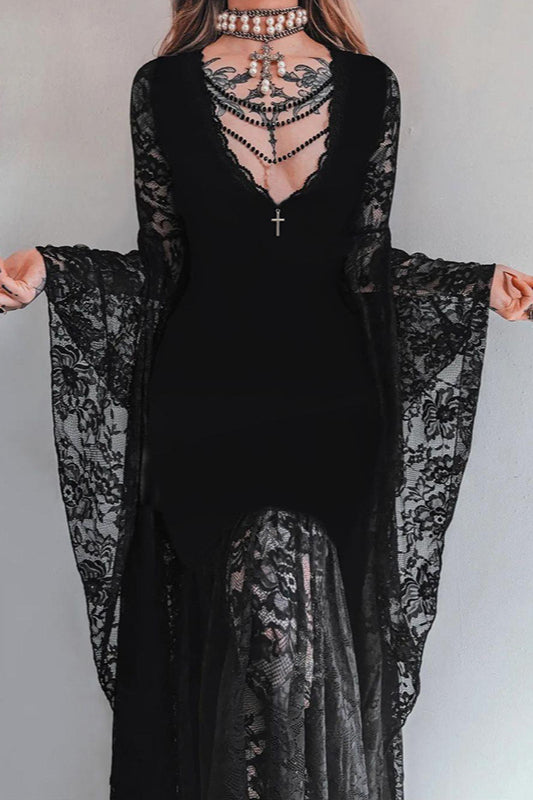 Lace Velveted Gothic Dress