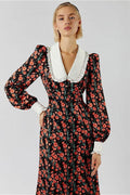 Cinched Waist Stylish Floral Dress