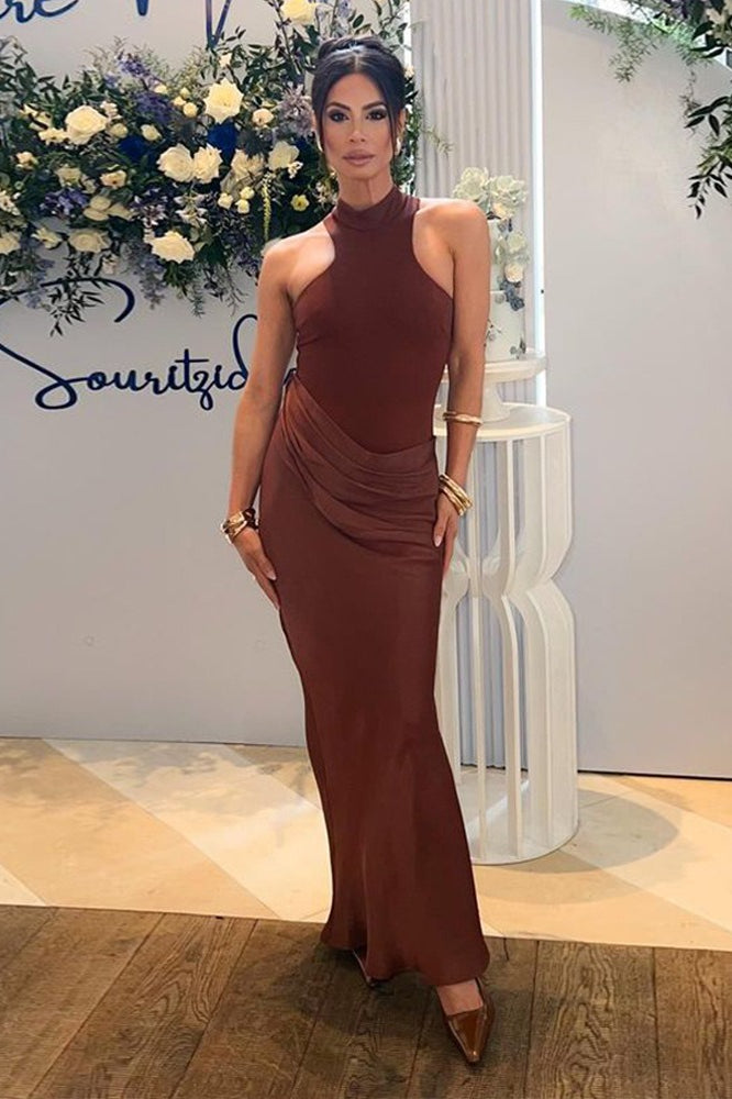 Cutout Sleeveless Fitted Maxi Dress