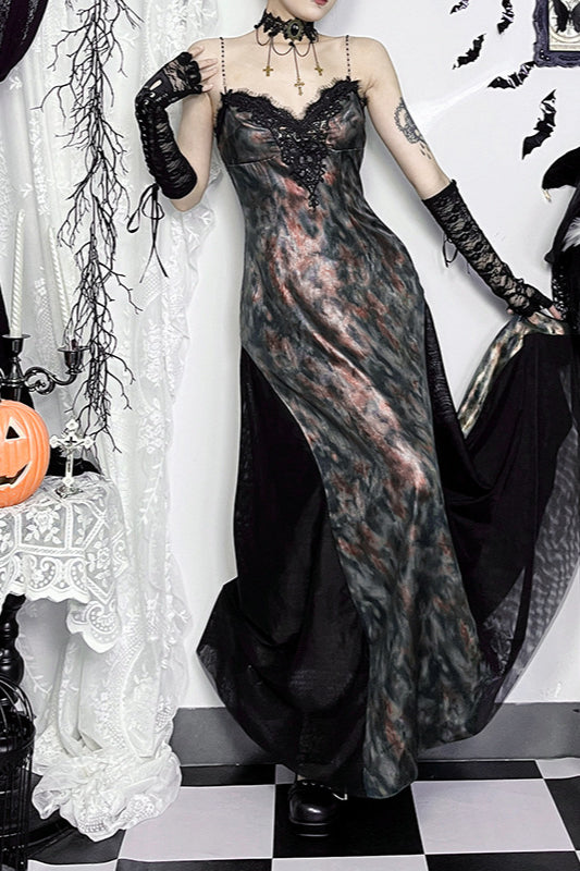 Halloween Flared Hem Gothic Dress