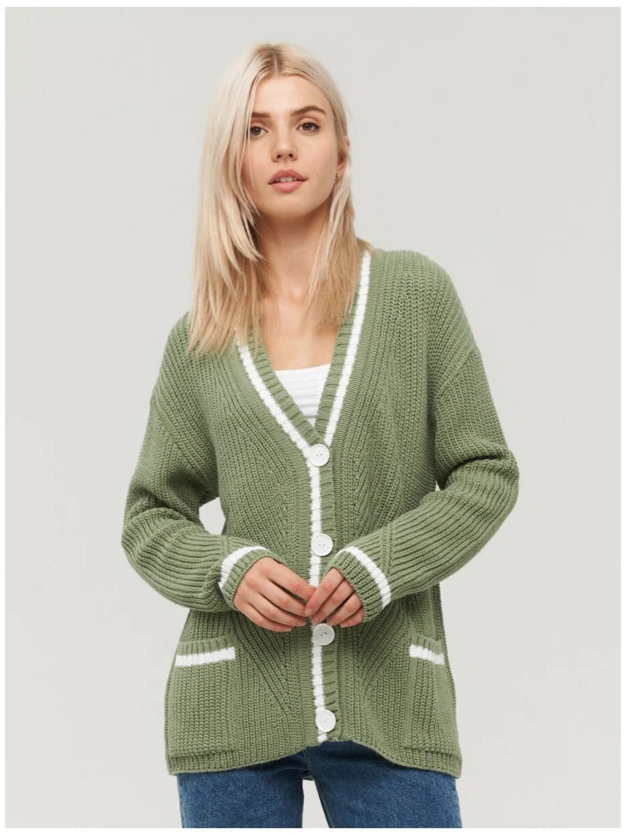 Colorblock Knitted Cardigan