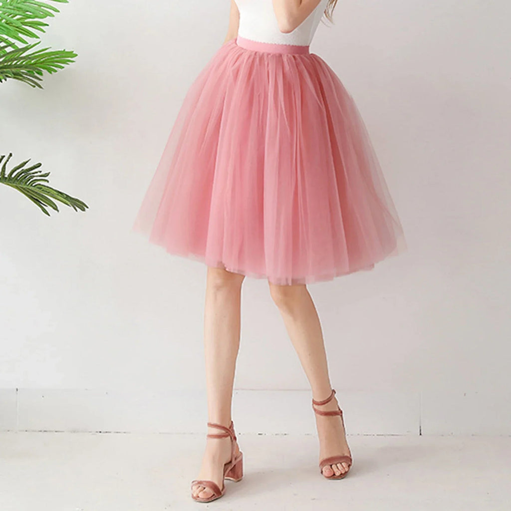 Denim Workwear Draw Pleat Elastic Casual Skirt