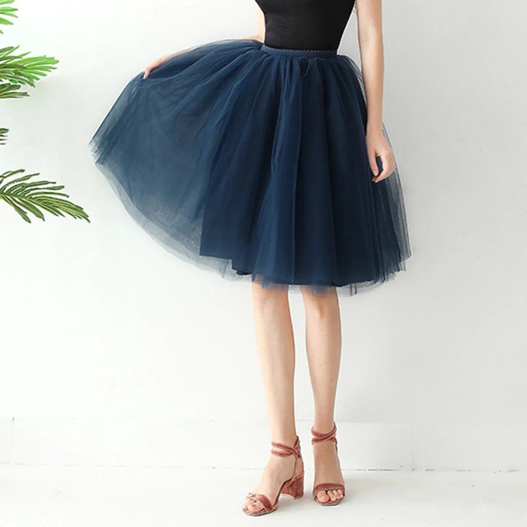 Denim Workwear Draw Pleat Elastic Casual Skirt
