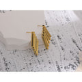 Modern Geometric Harp Earring