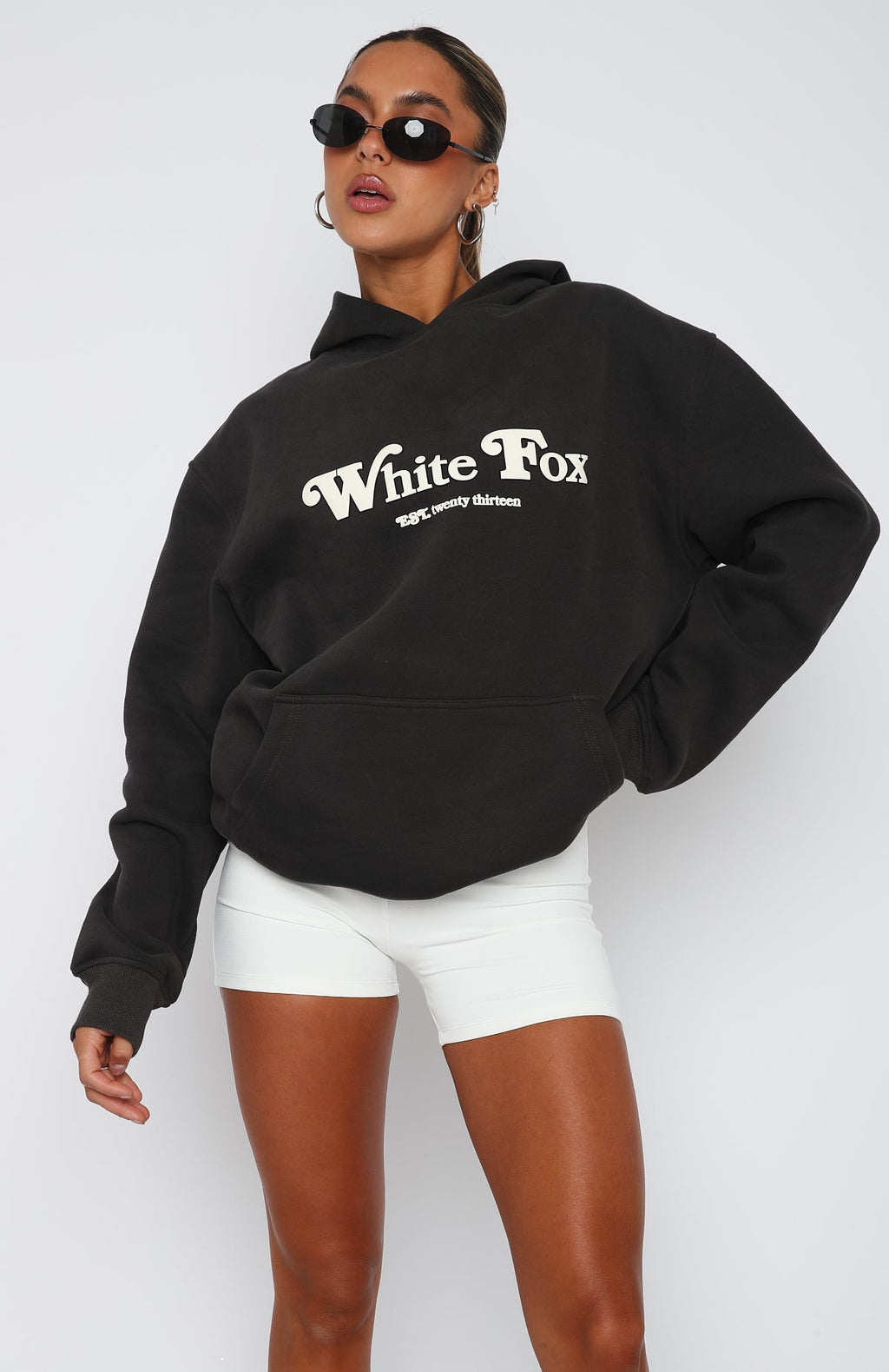 Twin Flame Oversized Charcoal Hoodie