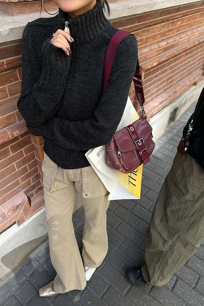 Thickened Turtleneck Knit Sweater