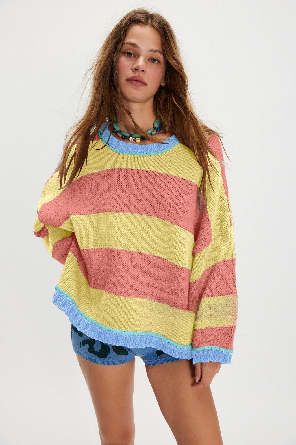 Loose Striped Pullover Sweater