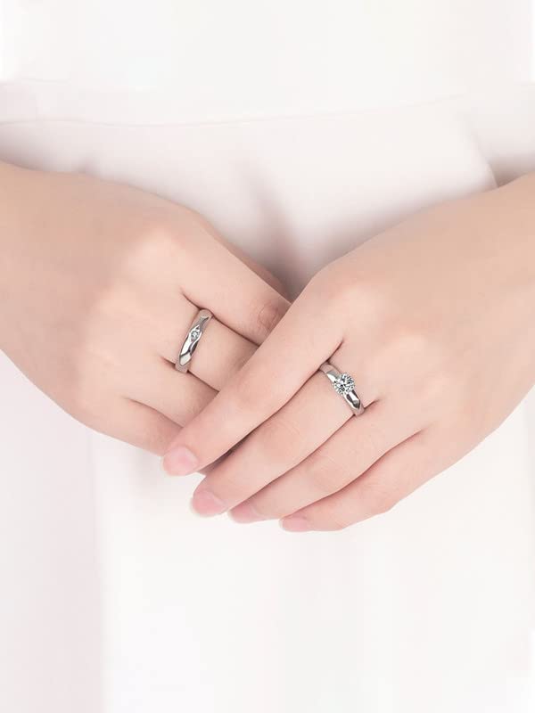 Gold Plated Valentine Crystal Couple Ring
