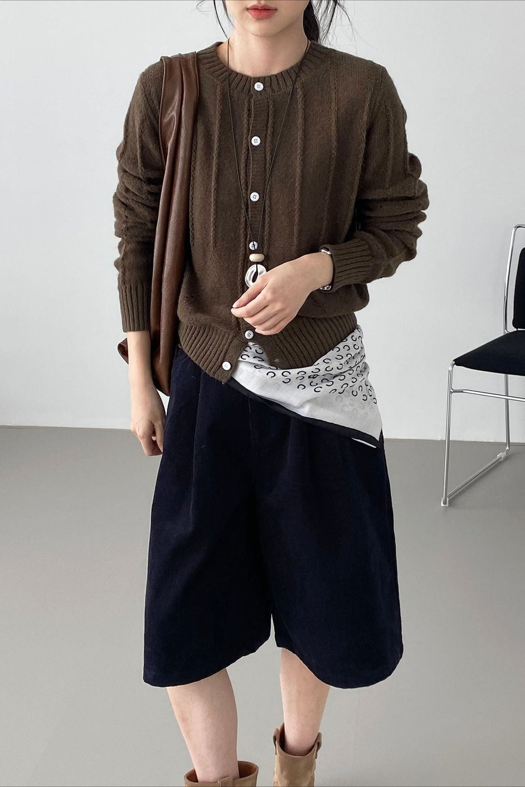 Elegant Wool Knit Cardigan