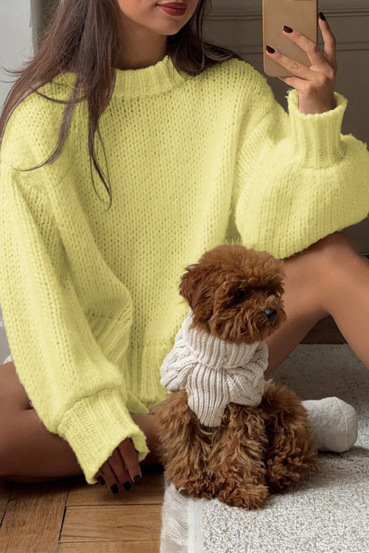 Basic Crew Neck Layered Sweater
