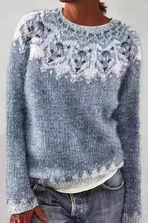 Stylish Color Block Pullover Sweater