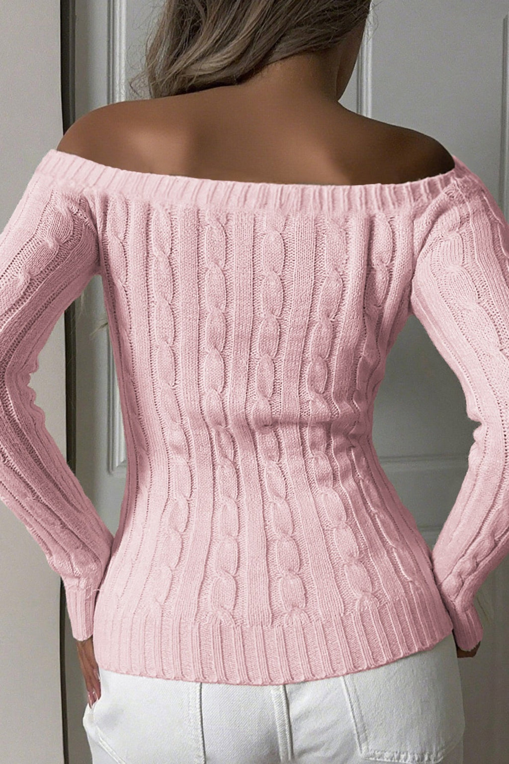 Fitted Off Shoulder Chic Sweater