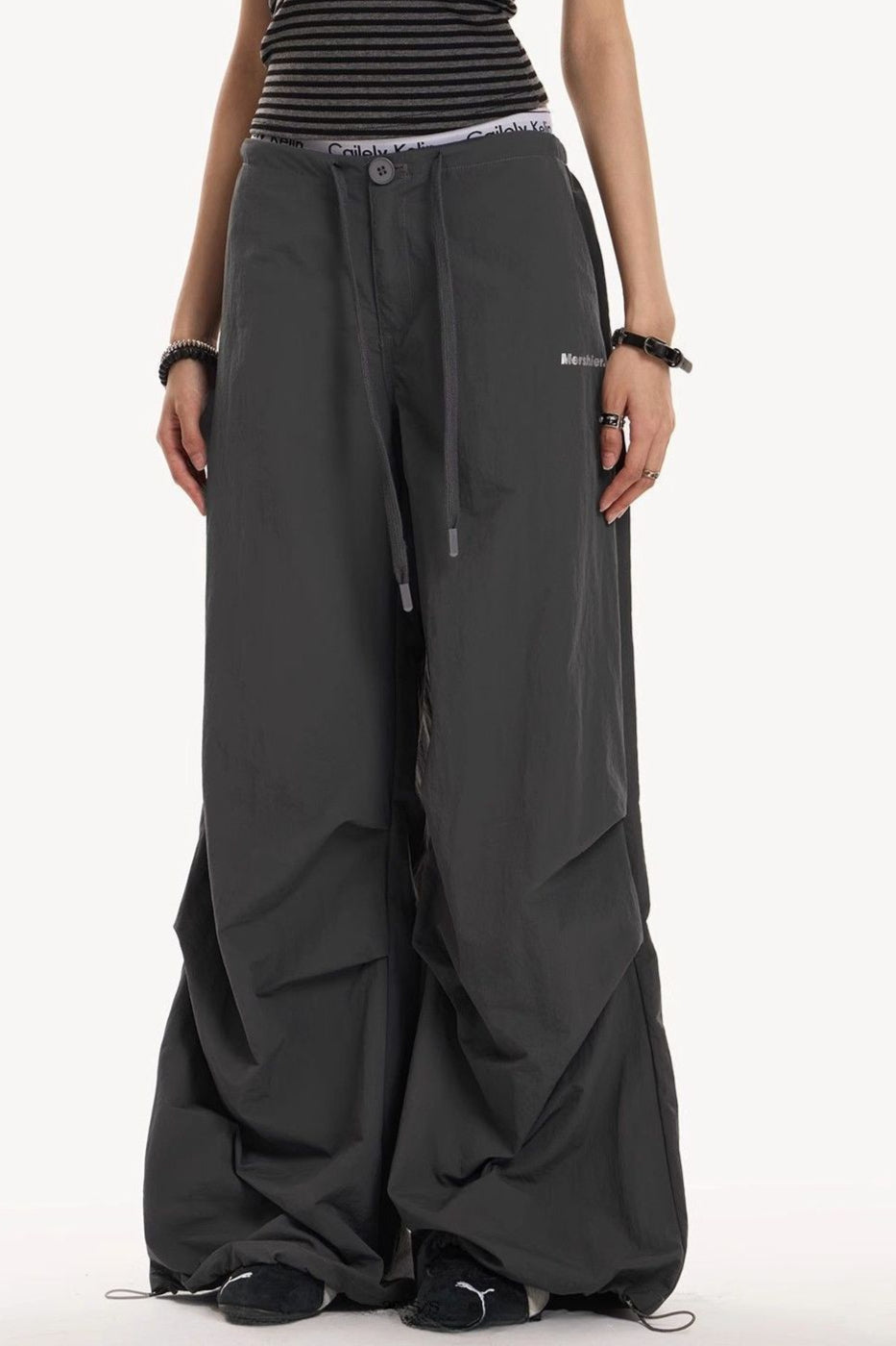 Y2K Retro Gray Military Pant