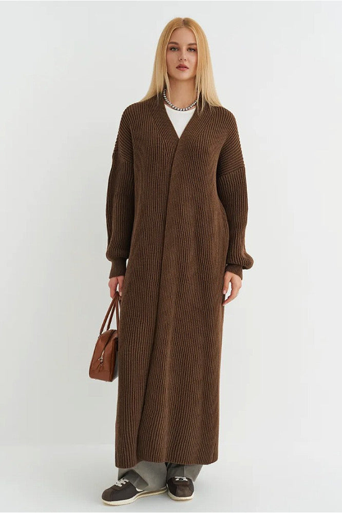 Oversized Long Knit Cardigan