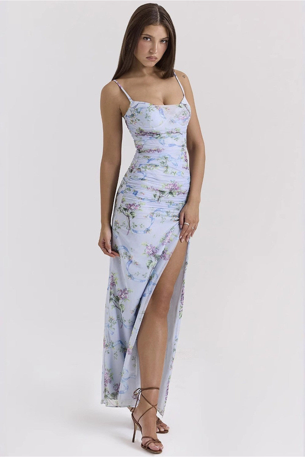 Chic Slim Strap Floral Dress