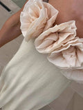 3D Flower Patchwork Backless Party Maxi Dress