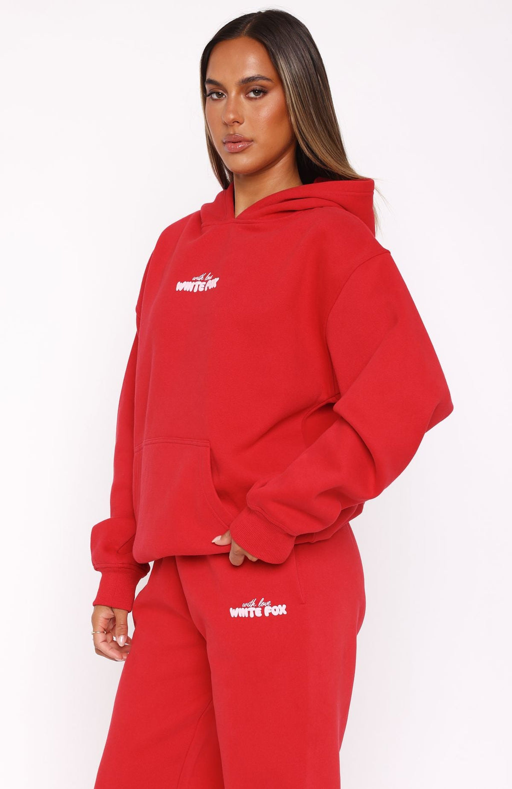 With Love Moment Red Hoodie