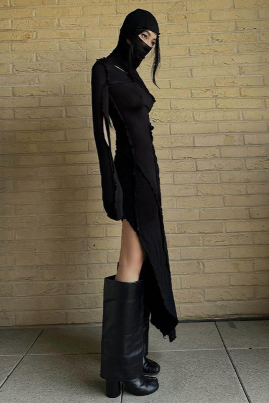High Collar Wasteland Gothic Dress