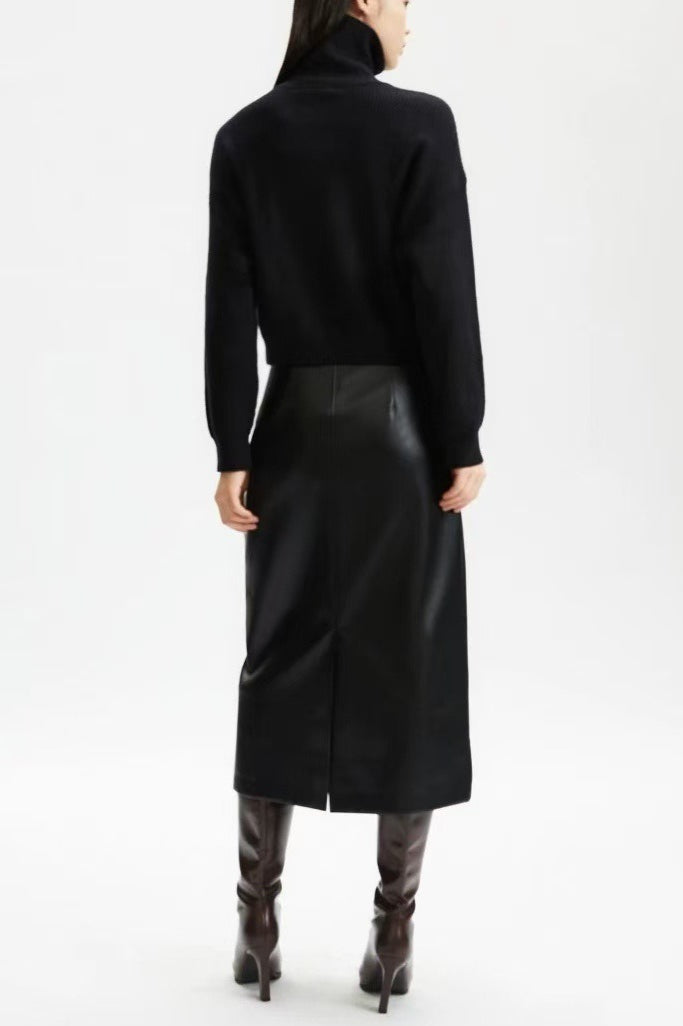 Short Cable Pullover Sweater