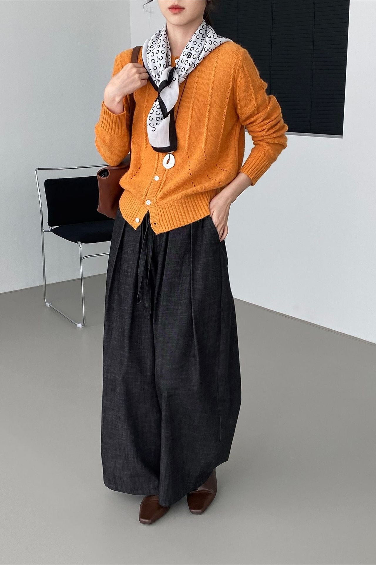 Elegant Wool Knit Cardigan