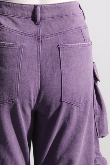 High Waist Oversized Pocket Denim Pant