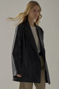 Oversized PU Blazer Coat