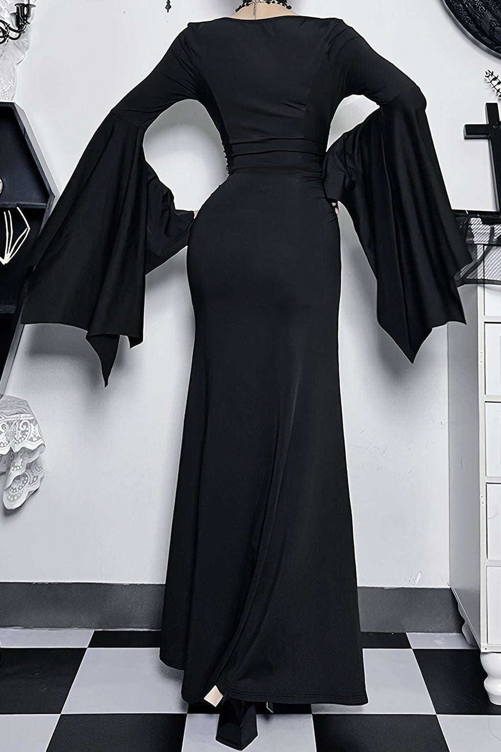 Batwing Slimline Gothic Dress