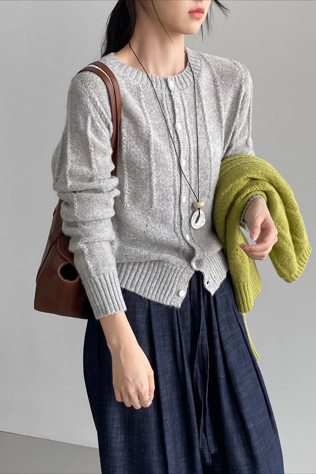 Elegant Wool Knit Cardigan