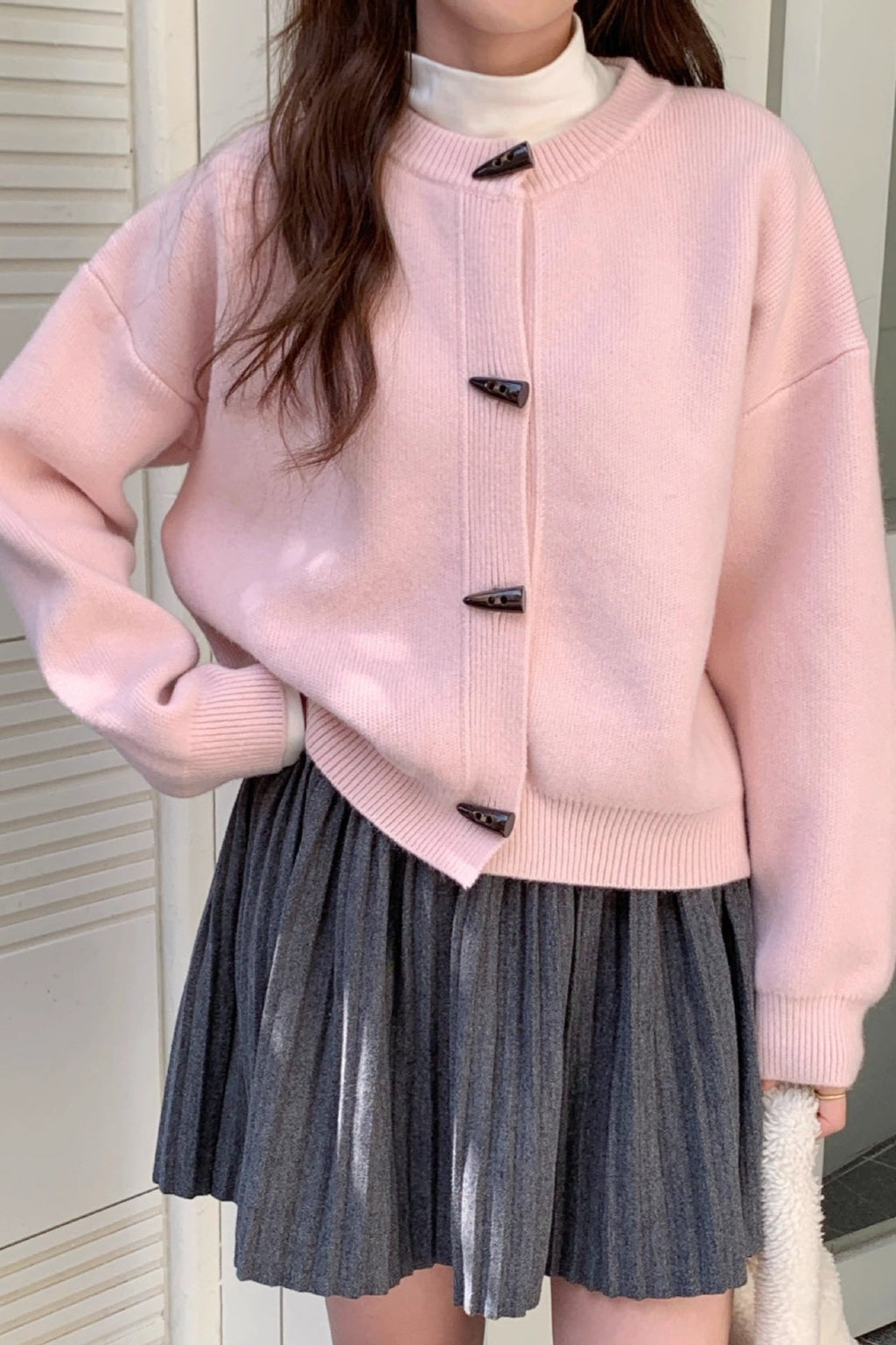 Retro Toggle Short Knit Cardigan