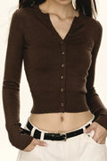 Short Fitted Knit Cardigan