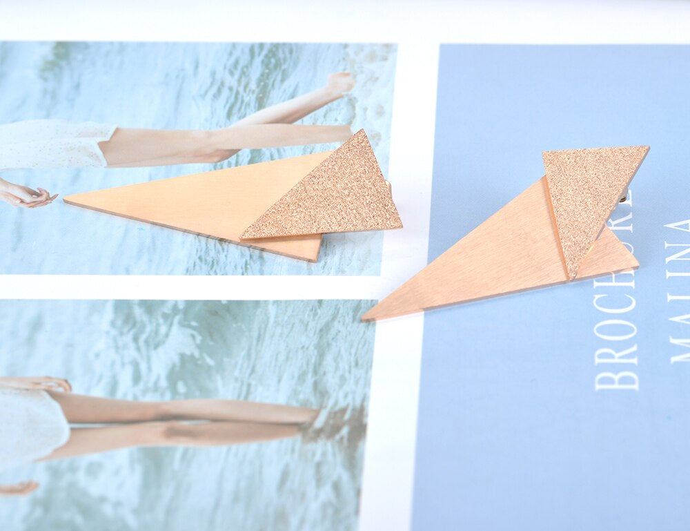 Sparkly Double Triangle Modern Earring