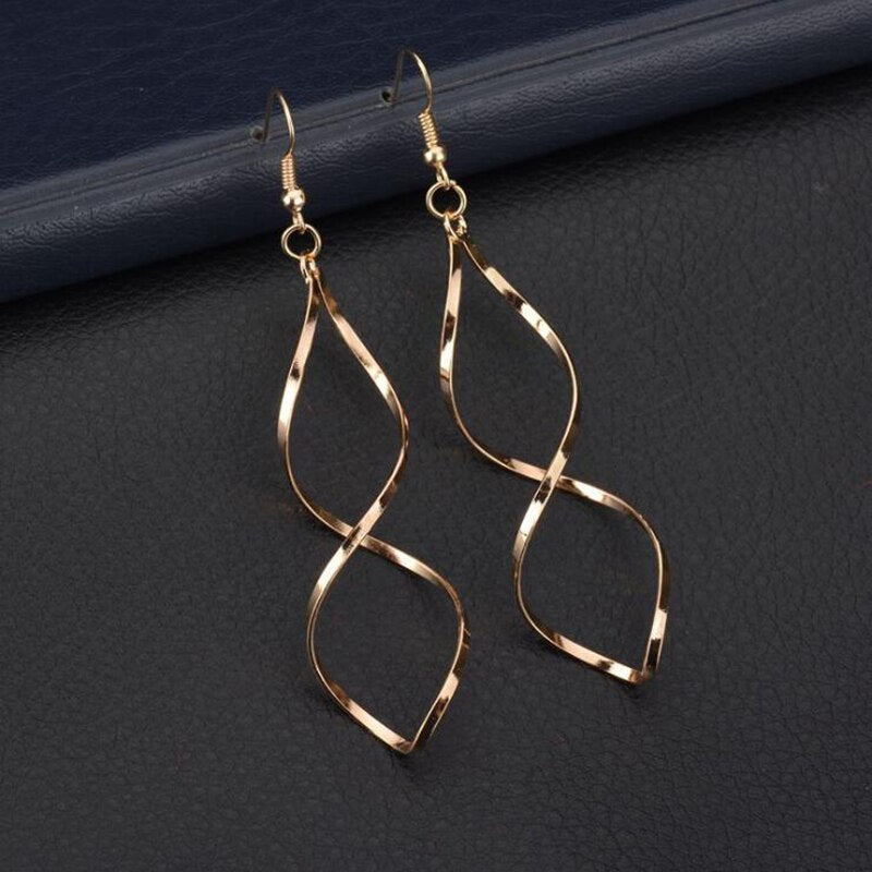 Spiral Dangle Metal Earring