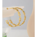 Boxy Chain Hoop Metal Earring