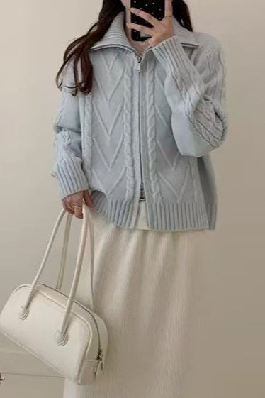 Turtleneck Cable Knit Sweater