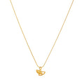 Ginkgo Leaf Gold Plated Pendant Necklace
