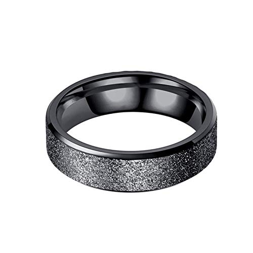 Black Stainless Steel Western Band Ring