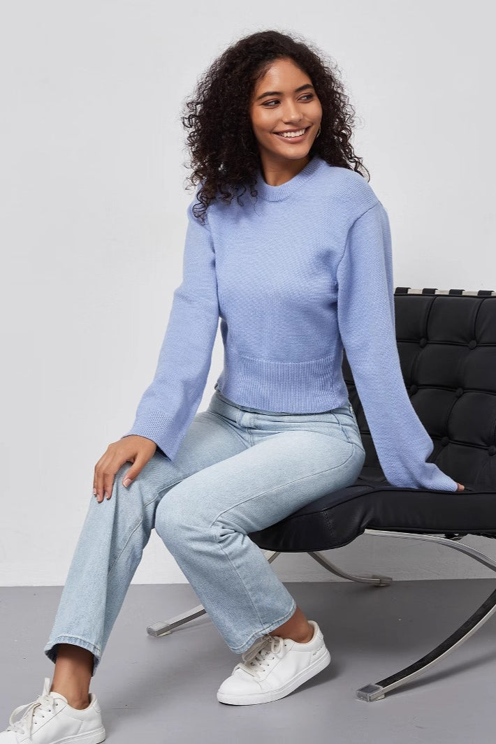 Slim Basic Crop Sweater